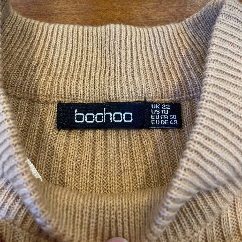 Boohoo Plus Ribbed High Neck Jumper - Picture 5 of 8